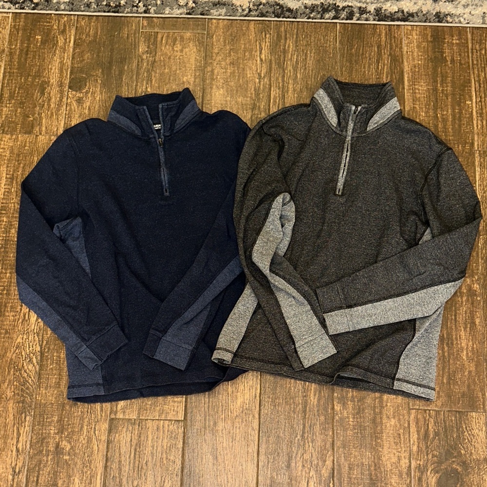 Murano Liquid Luxury Quarter Zip Sweaters Mens Large Bundle Lot 2